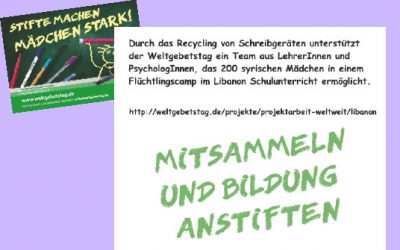 Stifte machen Mädchen stark! Mitsammeln und Bildung anstiften!